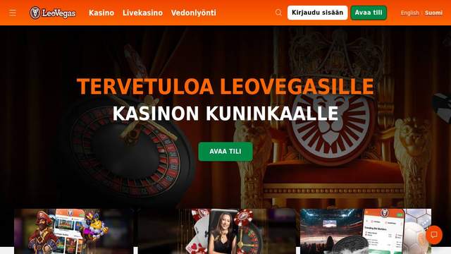 LeoVegas casino screenshot